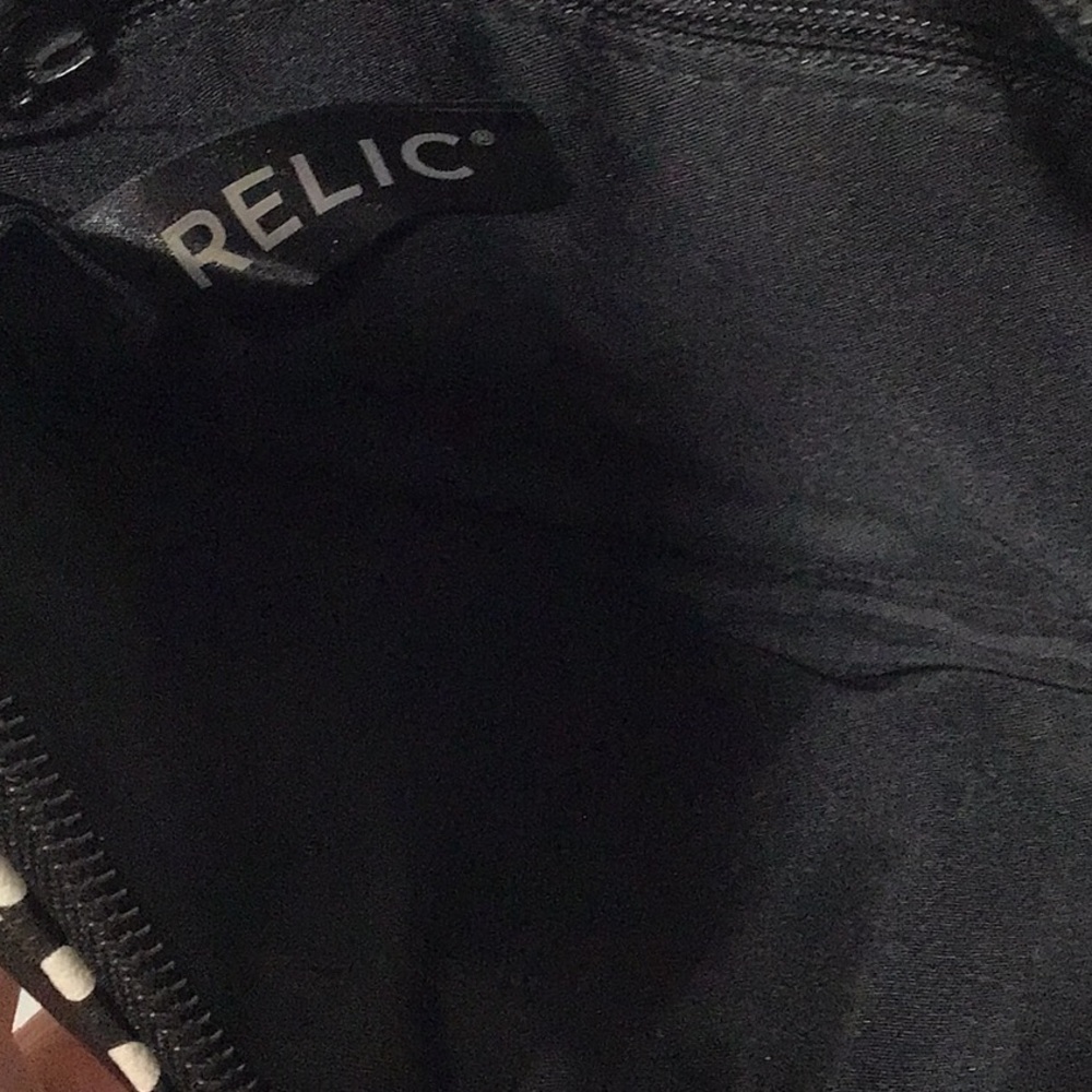 NEW RELIC by Fossil Evie Wristlet Crossbody Clutch Black and White Polka Dots - Picture 8 of 10